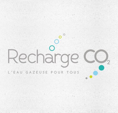 Logo Recharge CO2 sur fond de couleur